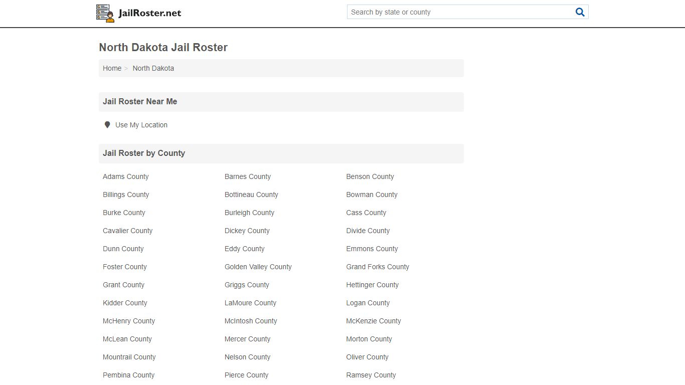 North Dakota Jail Roster