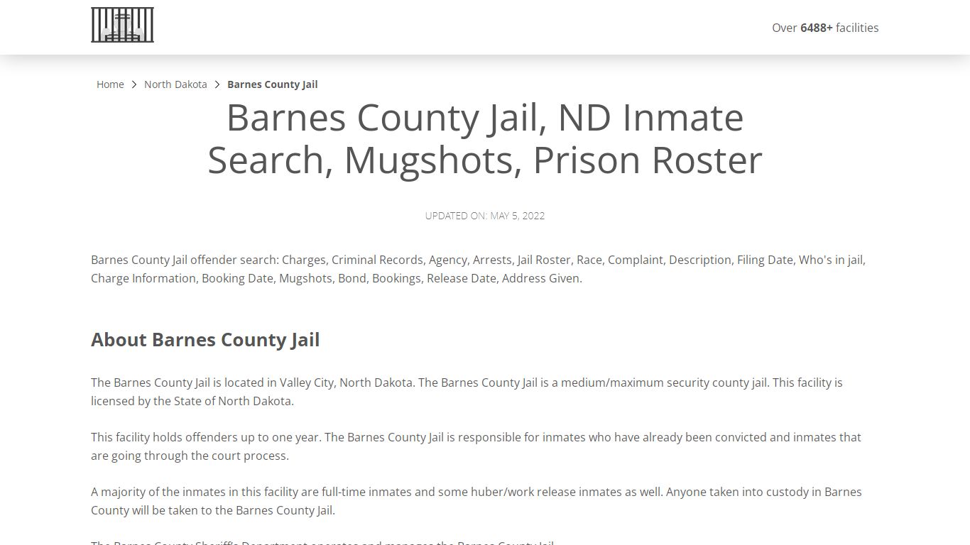 Barnes County Jail, ND Inmate Search, Mugshots, Prison Roster